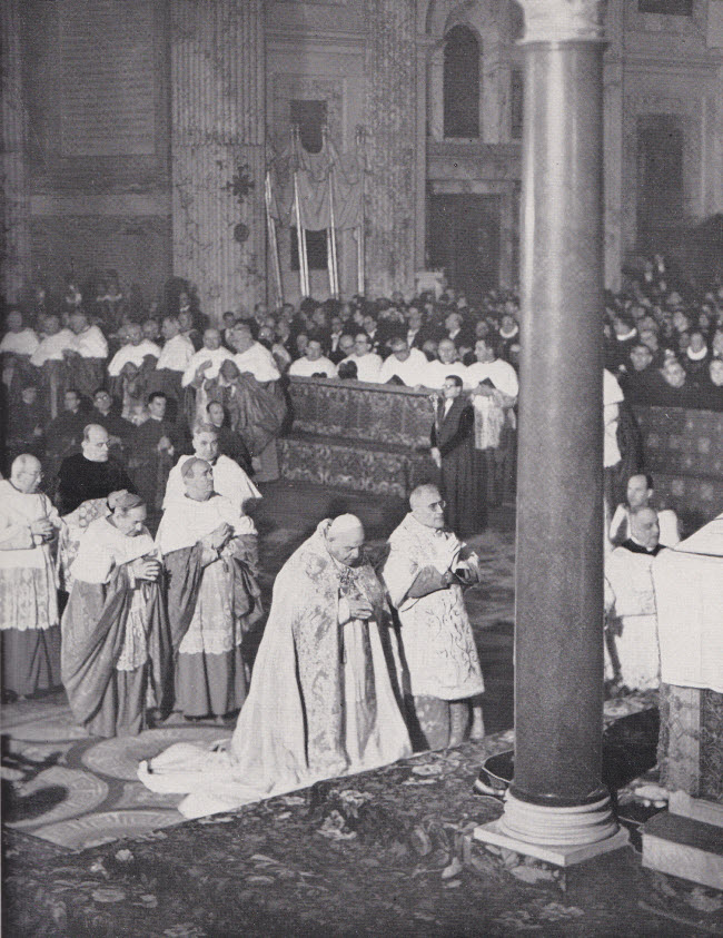 Johannes XXIII kondigt Concilie aan in Sint-Paulus buiten de Muren (San Paolo fuori le Mura) op 25-01-1959