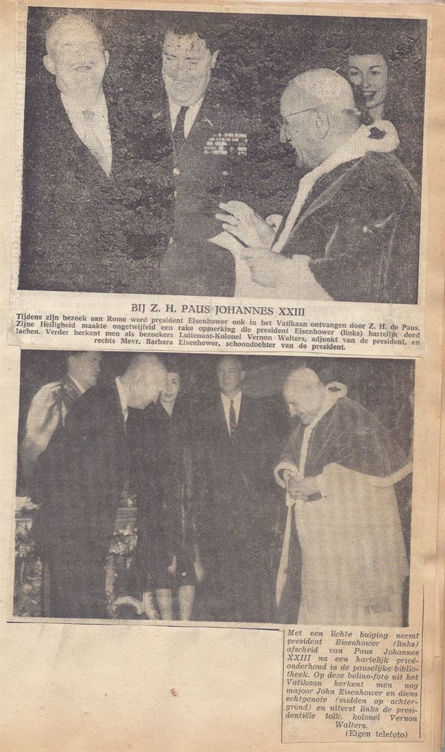 Eisenhower bij de paus