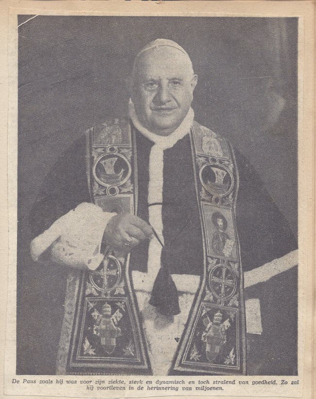 Paus Johannes XXIII voor zijn ziekte