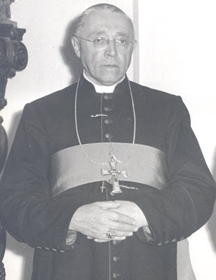 Mgr. Karel Justinus Calewaert, bisschop van Gent, overlijdt op 27 december 1963