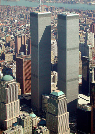 World Trade Center, New York, in maart 2001. Foto: Jeffmock
