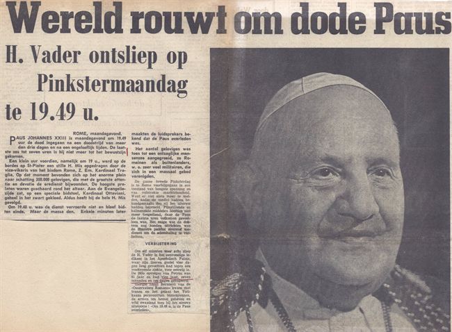 Wereld rouwt om dode Paus. H. Vader ontsliep op Pinkstermaandag te 19.49 u.
