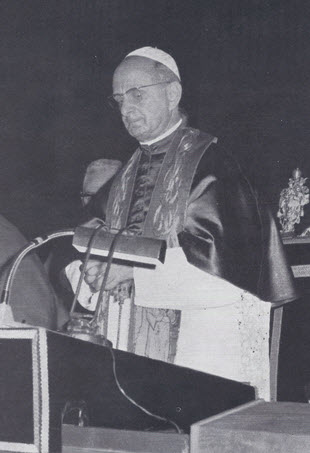 Paulus VI zit algemene vergadering van Concilie voor